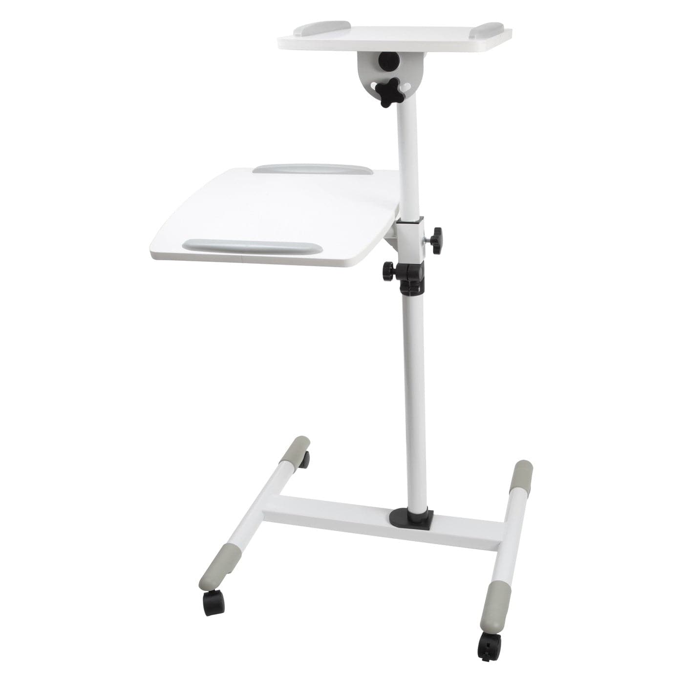 ProperAV Mobile Desk Workstation & Projector Stand - White - maplin.co.uk