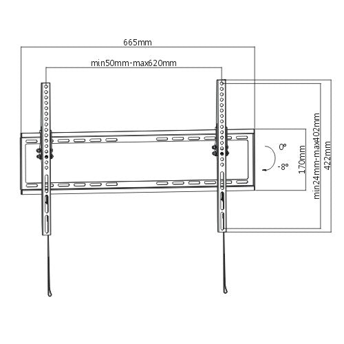 ProperAV Flat TV Wall Bracket (37