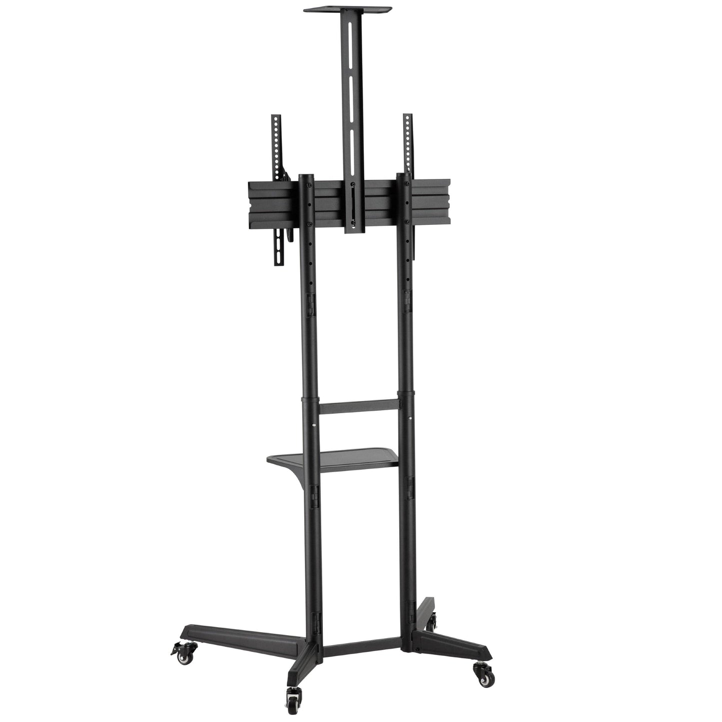 ProperAV Mobile TV Trolley Stand on Wheels for 37" - 70" Screens (50kg Capacity / VESA Max. 400x600)