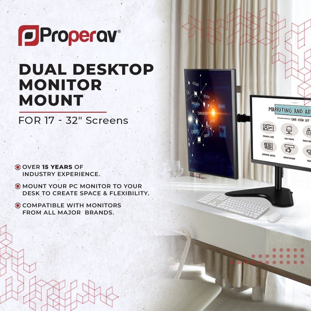 ProperAV Desk Monitor Mount 17
