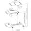 ProperAV Mobile Desk Workstation & Projector Stand - White - maplin.co.uk