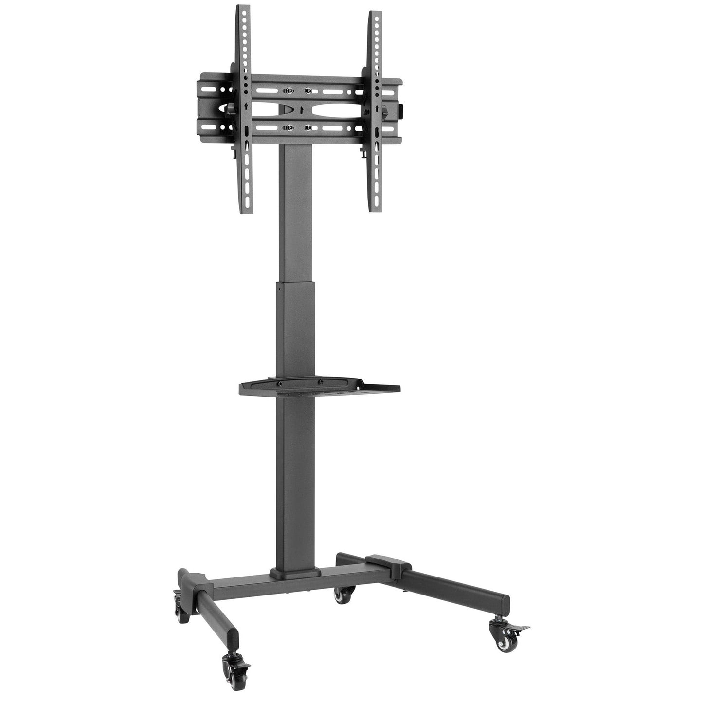 ProperAV Mobile TV Trolley Stand on Wheels for 32" - 55" Screens (35kg Capacity / VESA Max. 400x400)