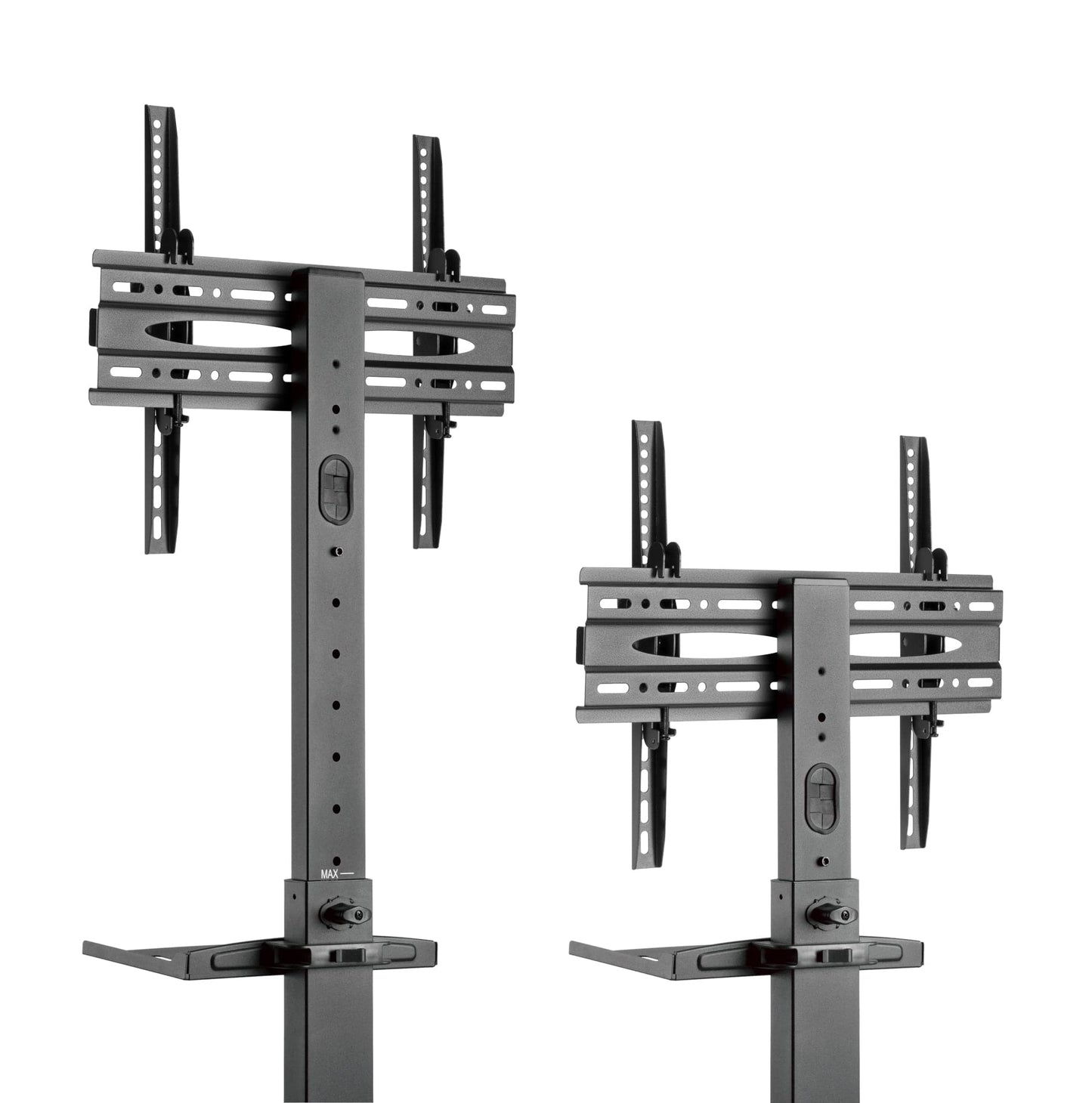 ProperAV Mobile TV Trolley Stand on Wheels for 32" - 55" Screens (35kg Capacity / VESA Max. 400x400)