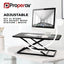 ProperAV LITE Stand Up Desk Converter with Variable Height Settings - Black - maplin.co.uk