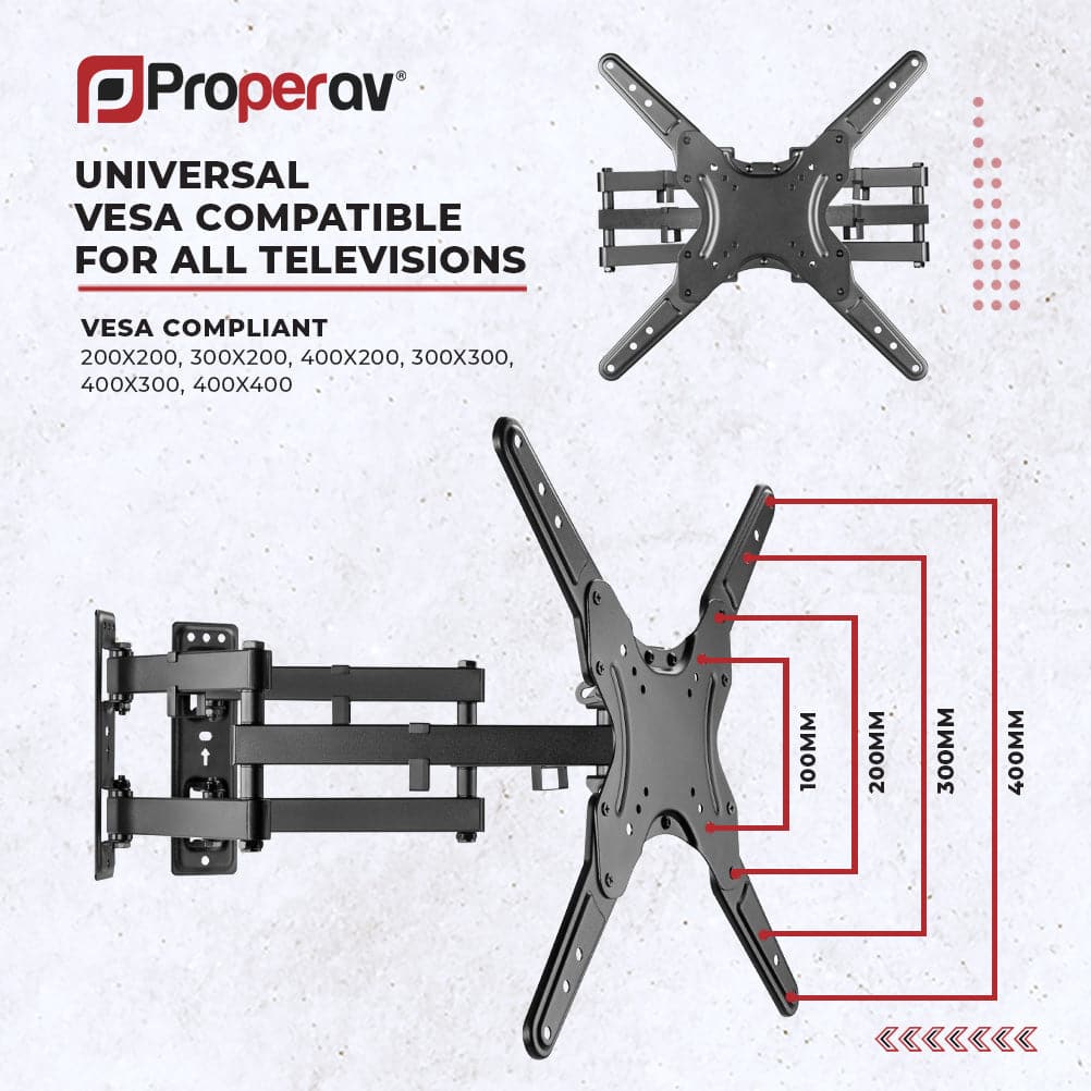 ProperAV Corner TV Wall Bracket (23