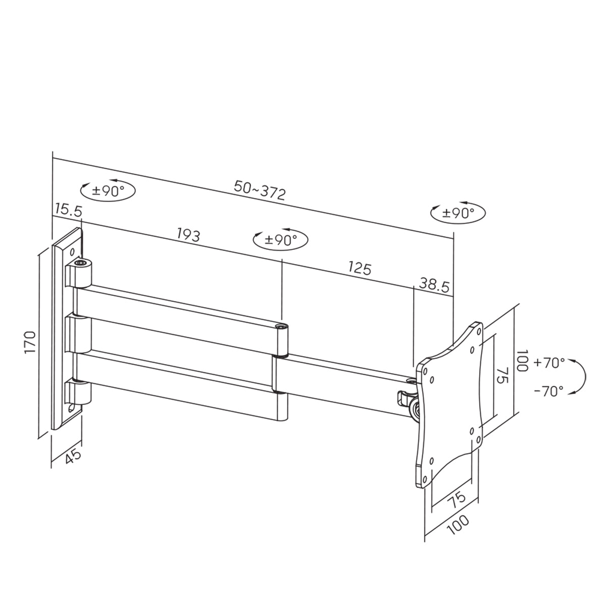 ProperAV TV Wall Bracket (13