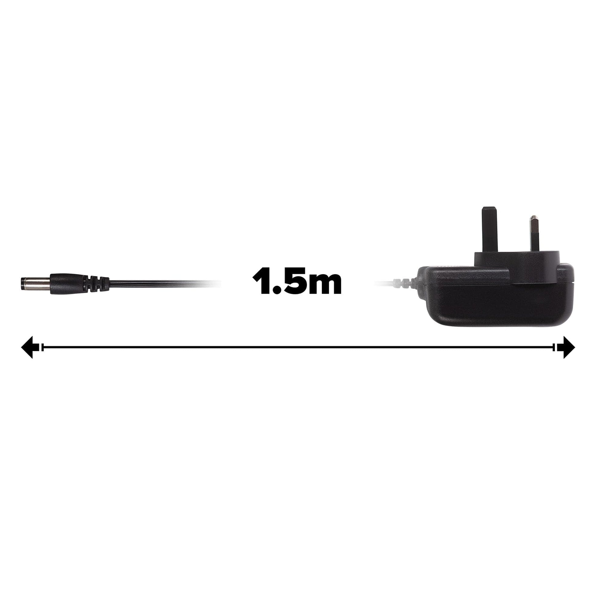 MPS Maplin UK Switching Power Supply 12V DC 1 Amp 12W 2.1 x 5.5 x 12mm Plug - 1.5m Cable - maplin.co.uk