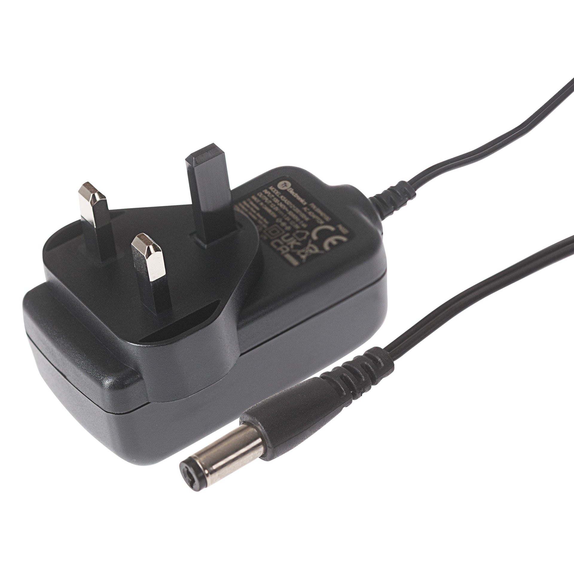 UK Switching Power Supply 12V DC 1 Amp 12W 2.1 x 5.5 x 12mm Plug 1.5m Cable