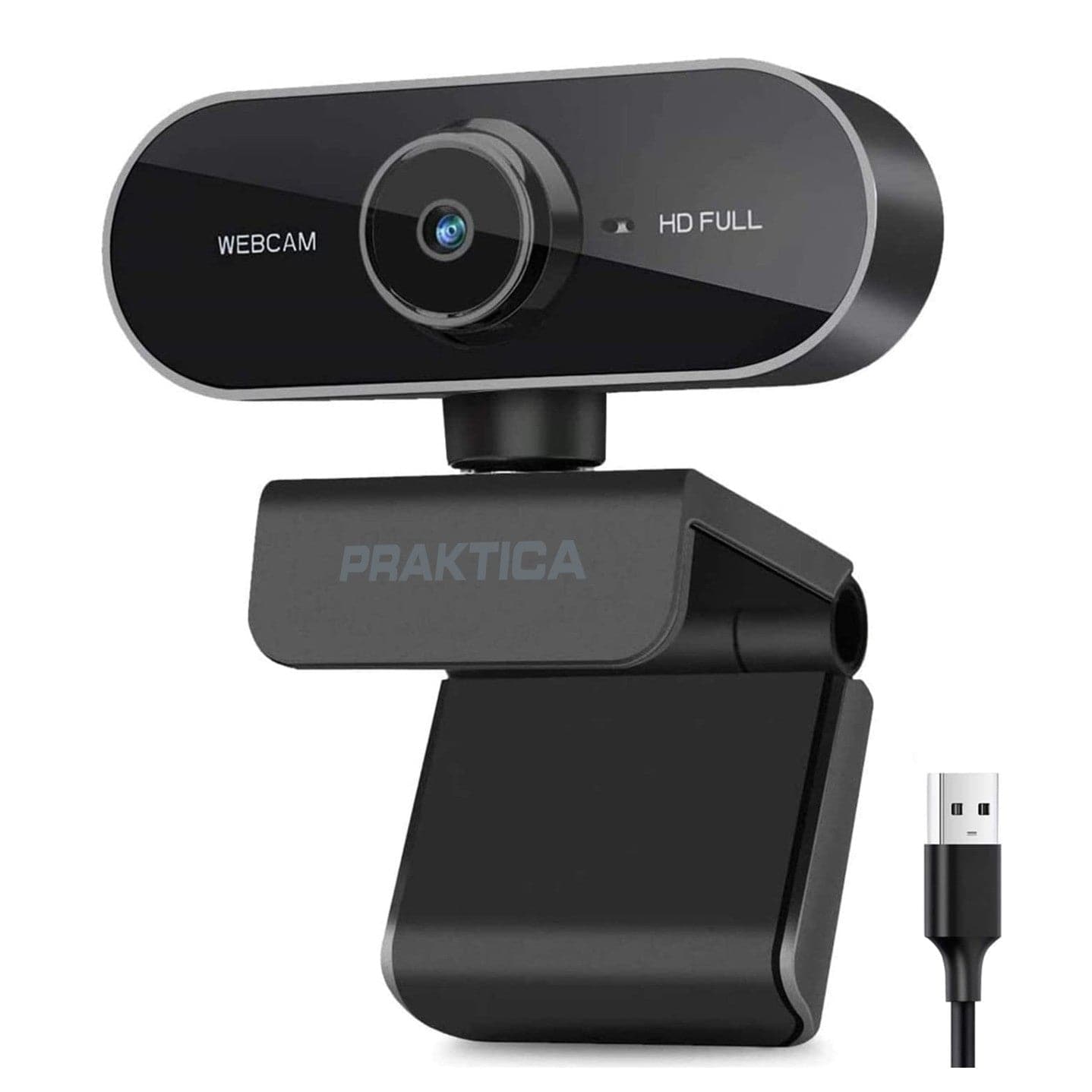 PRAKTICA Full HD 1080p Auto-Focus USB-A Webcam with Built-in Microphone & Tripod Mount - maplin.co.uk