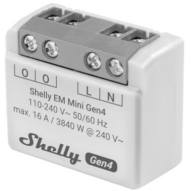 Shelly EM Mini Gen4 WiFi/Zigbee-Operated 16A Smart Energy Monitoring Device Single