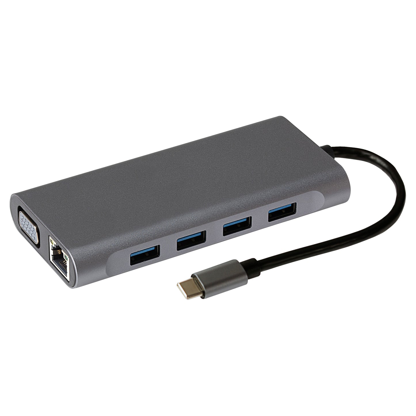 Maplin USB-C Multiport Hub 4x USB-A, HDMI, RJ45, USB-C PD, VGA, SD Card Reader