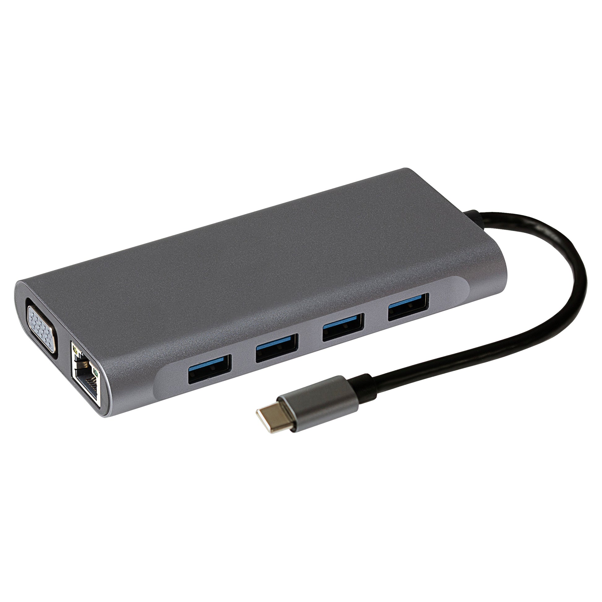 Maplin USB-C Multiport Hub 4x USB-A, HDMI, RJ45, USB-C PD, VGA, SD Card Reader