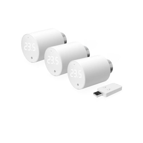 Shelly BLU TRV Smart Thermostatic Radiator Valve with Bluetooth and Zigbee Connectivity Pack of 3