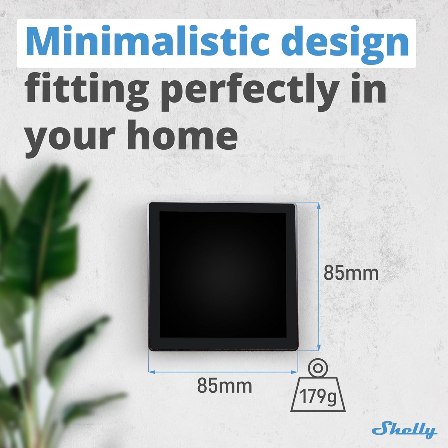 Shelly Wall Display with BLU H&T Temperature & Humidity Sensor