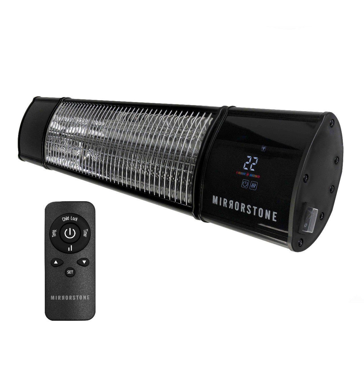 Mirrorstone Athena 2.4kW Remote Controllable Wi-Fi Infrared Bar Heater