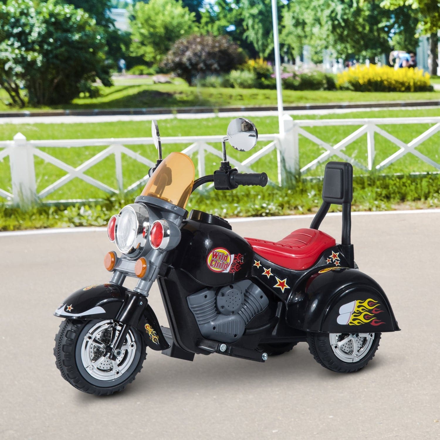 Maplin Plus Kids Electric 6V Battery Operated Ride On Toy Motorbike Scooter Trike - Black - maplin.co.uk