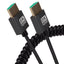 Maplin HDMI to HDMI 8K Ultra HD Coiled Cable - Black, 1m