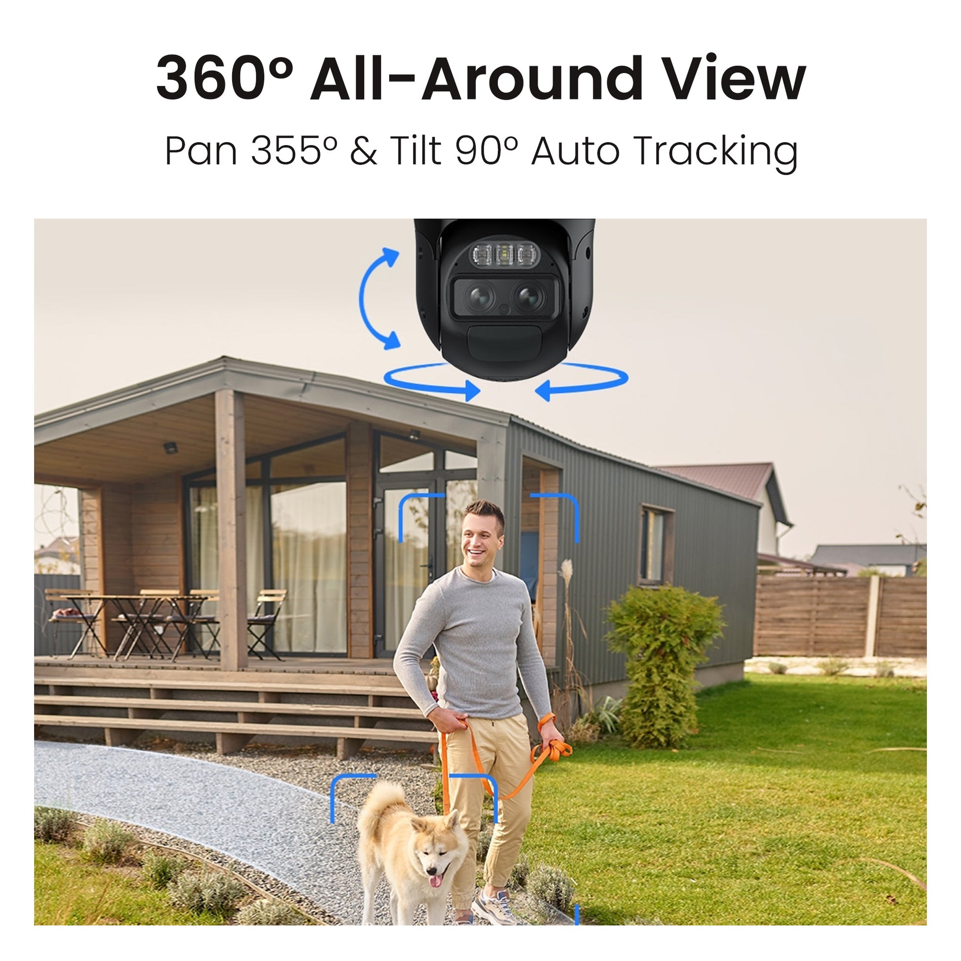 Reolink Trackmix Series 4K Dual-Lens PTZ Auto Track WiFi Outdoor Security Camera with 64GB microSD Card
