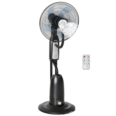 Maplin Plus 18" Pedestal Fan with Humidifying Water Mist Spray - Black - maplin.co.uk