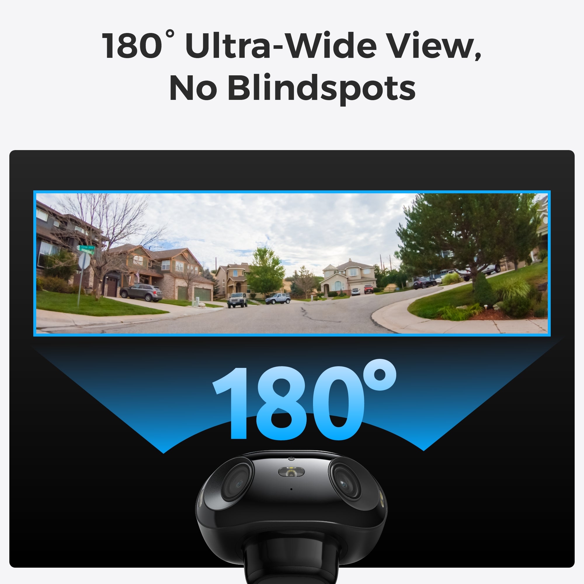 Reolink Argus 4K 8MP 180° Dual-Lens Wireless Security Camera with Solar Panel