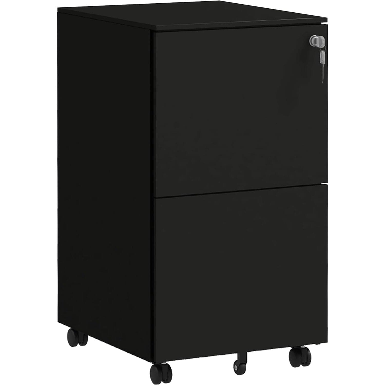 ProperAV Extra Lockable 2-Drawer Vertical Filing Cabinet with Adjustable Hanging Bar - maplin.co.uk