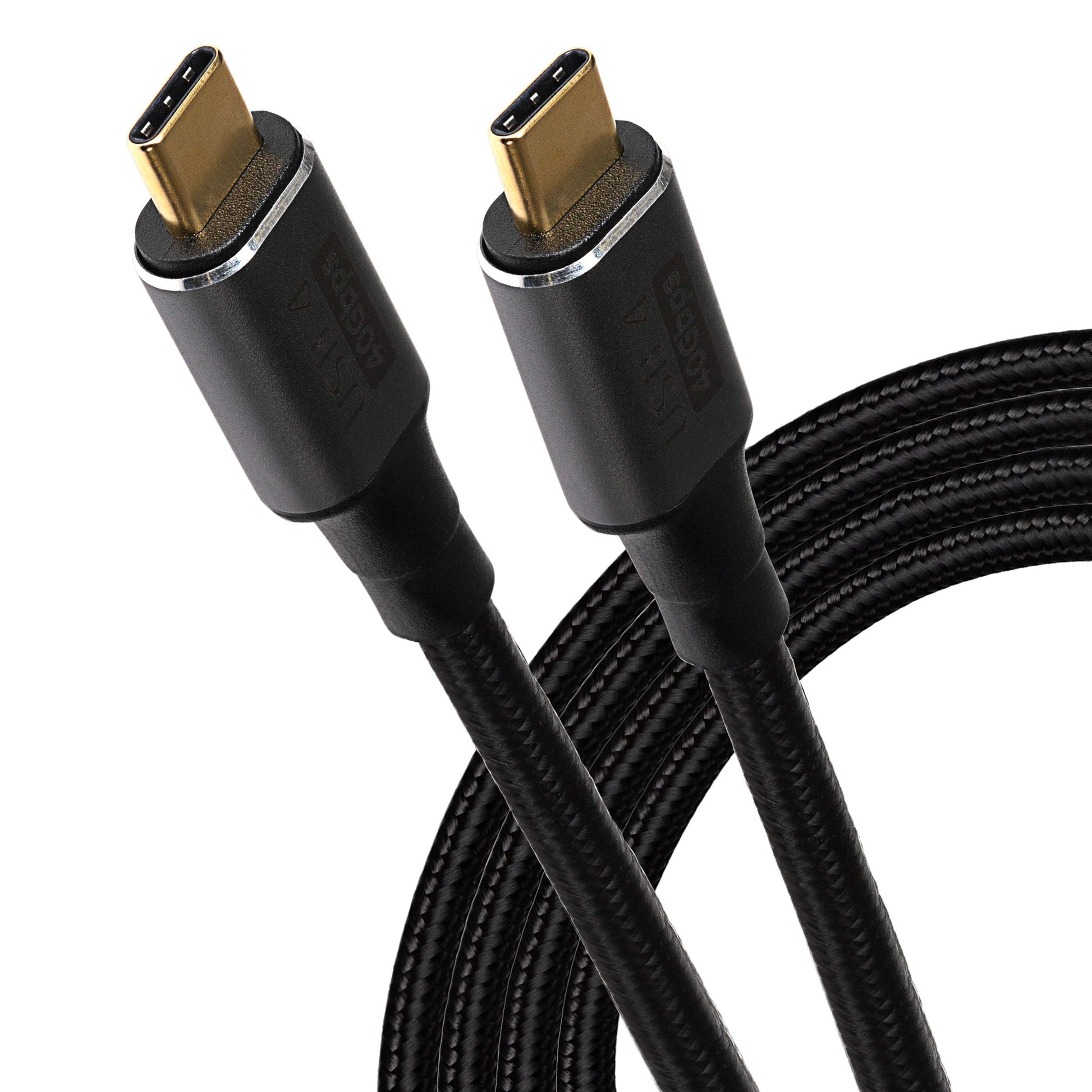 Maplin Pro USB-C to USB-C v4.0 40Gbps 8K@60Hz Super Speed Braided Cable - Black, 1.2m - maplin.co.uk