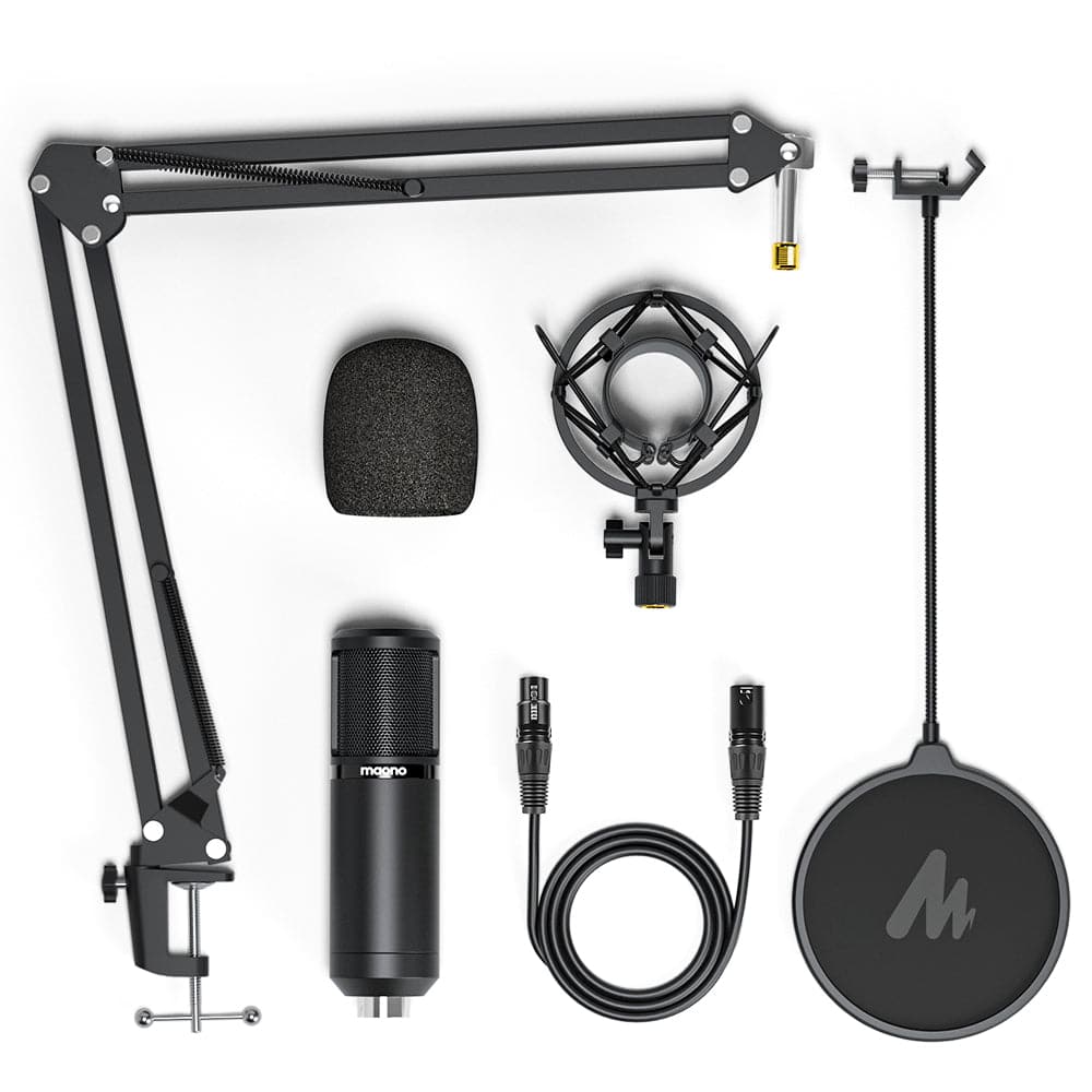 Maono XLR Cardioid Professional Vocal Studio Microphone with Boom Arm Kit - maplin.co.uk