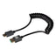 Maplin HDMI to Mini HDMI 8K Ultra HD Coiled Cable - Black, 1m