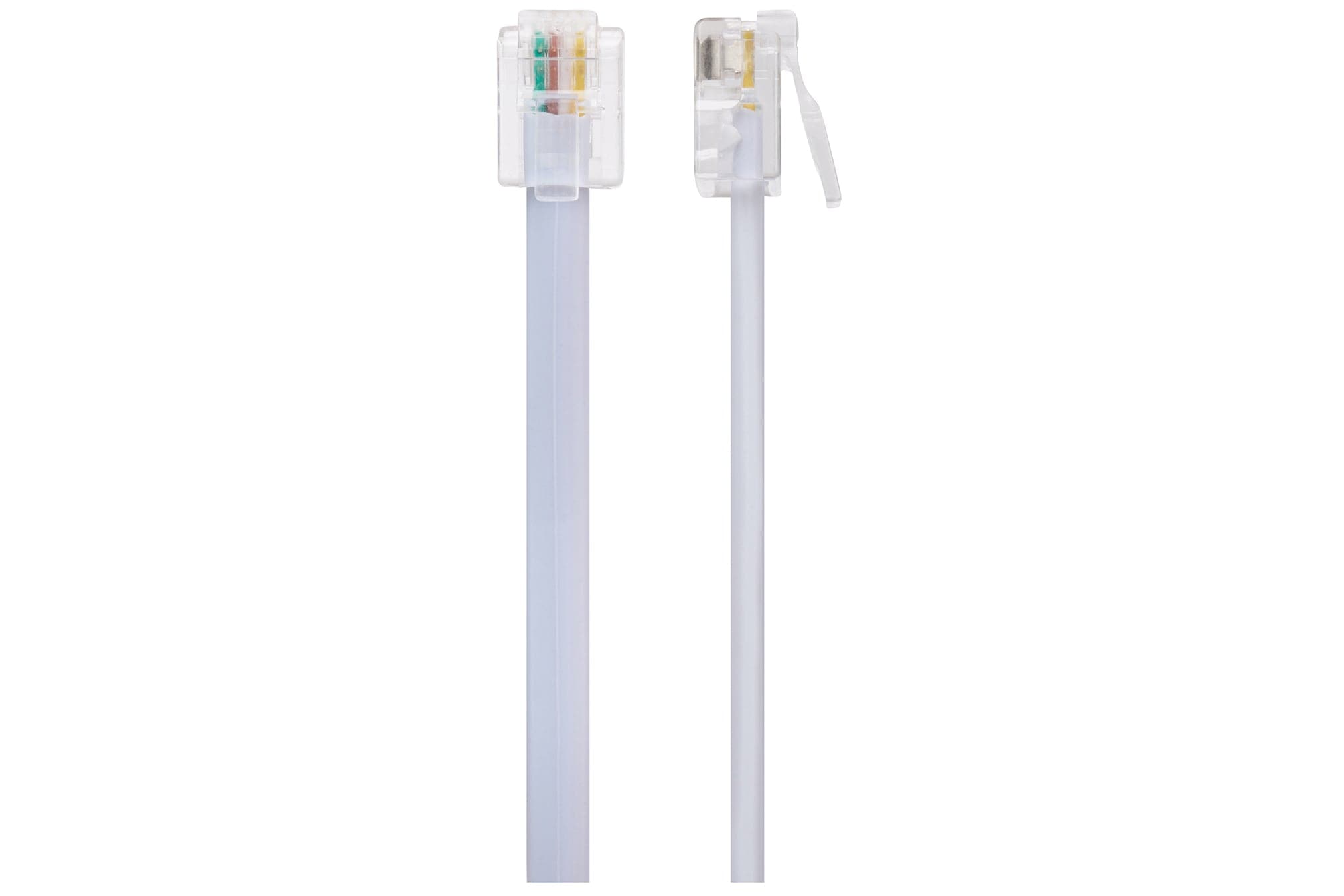 White Rj11 Maplin RJ11 to RJ11 6P4C Telephone Modem Lead - White, 5m | Cables ...