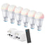 4lite WiZ Connected Smart Lighting Starter Kit including 6x B22 Bayonet Bulbs, 1x Remote Control & 2x 3-Pin UK Plugs - maplin.co.uk