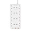 MOMAX OnePlug 8-Outlet Extension Plug Socket Power Strip with USB-C & 2x USB-A - 2m