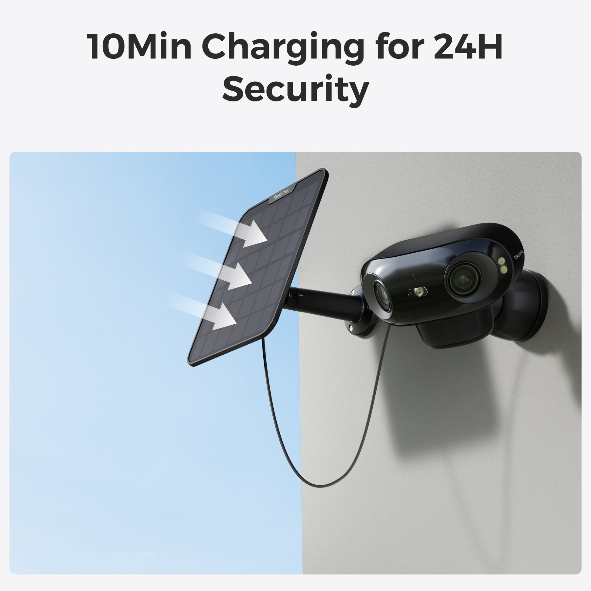 Reolink Argus 4K 8MP 180° Dual-Lens Wireless Security Camera with Solar Panel