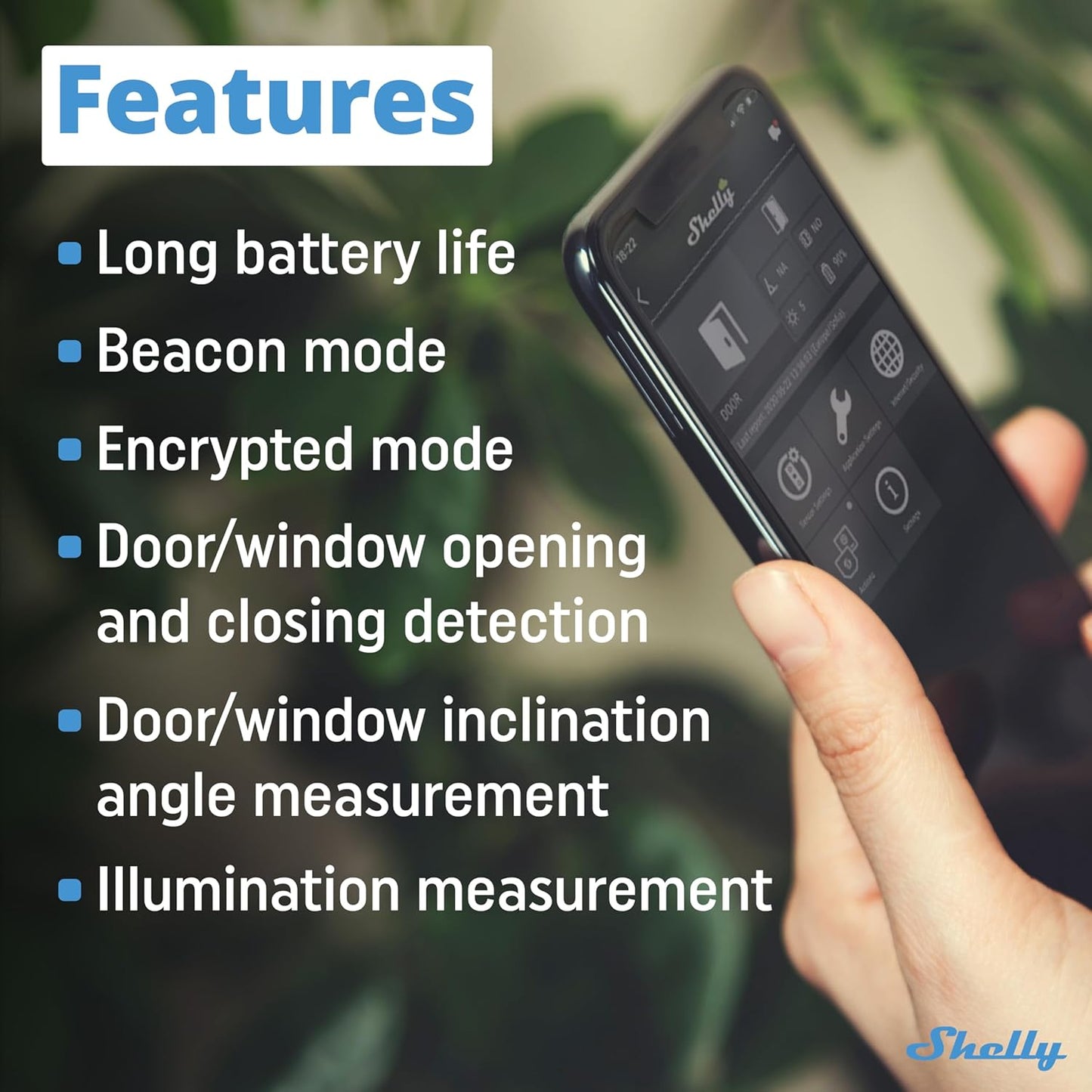 Shelly BLU Bluetooth-Operated Door/Window Sensor
