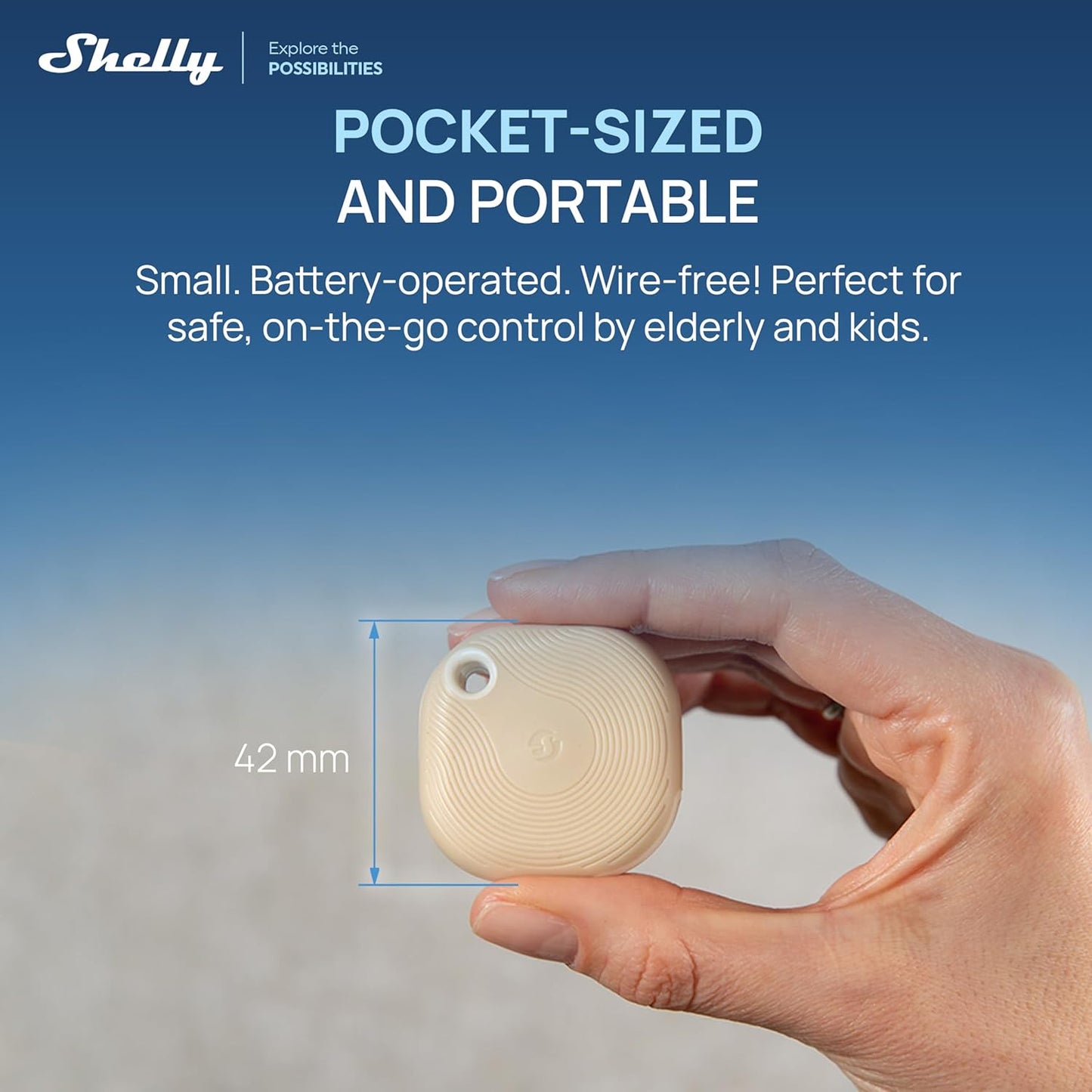 Shelly BLU Button 1 Tough ZB Bluetooth & Zigbee Smart Button