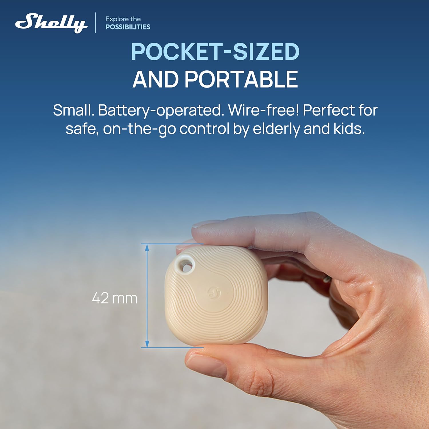 Shelly BLU Button 1 Tough ZB Bluetooth & Zigbee Smart Button