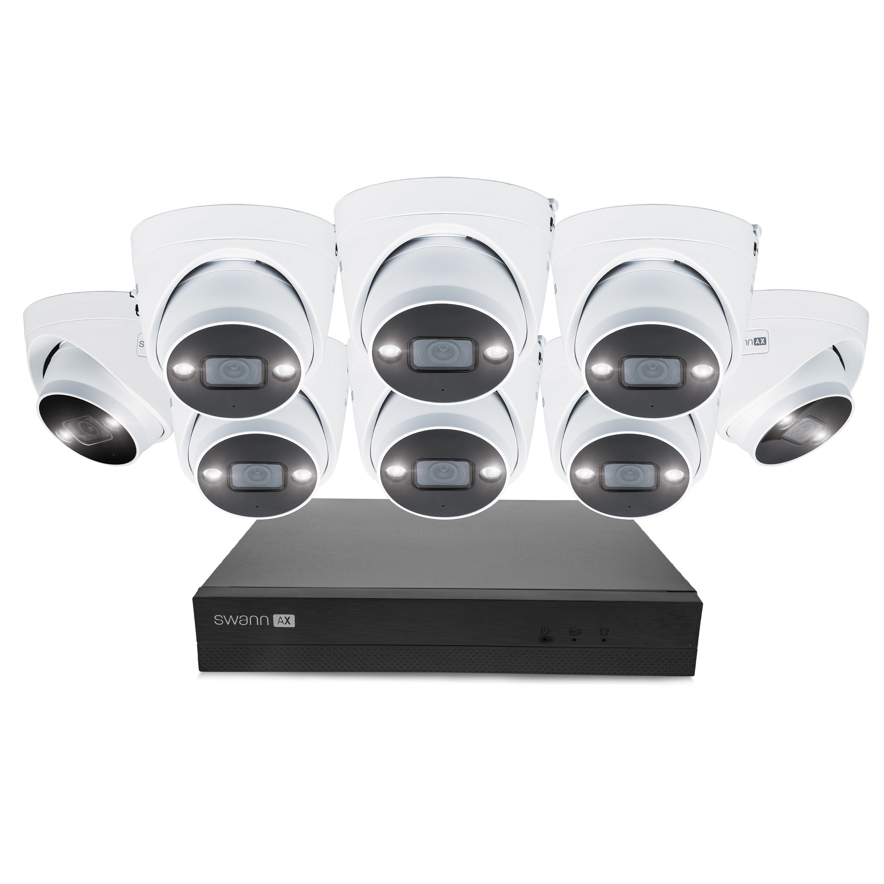 Swann AdvancedX 4K 2TB 16-Channel Wired PoE NVR CCTV with 8 Dome Camera Kit