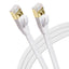 Maplin RJ45 CAT7 Flat Ethernet LAN Cable - White, 5m (Pack of 5)