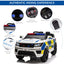 Maplin Plus 12V Kid Electric Ride On Police Car with Remote Siren Light (3-6 Years)
