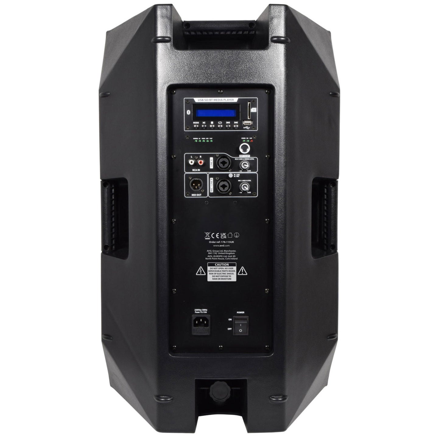Citronic CASA Active PA Cabinet with DSP, USB/SD & Bluetooth