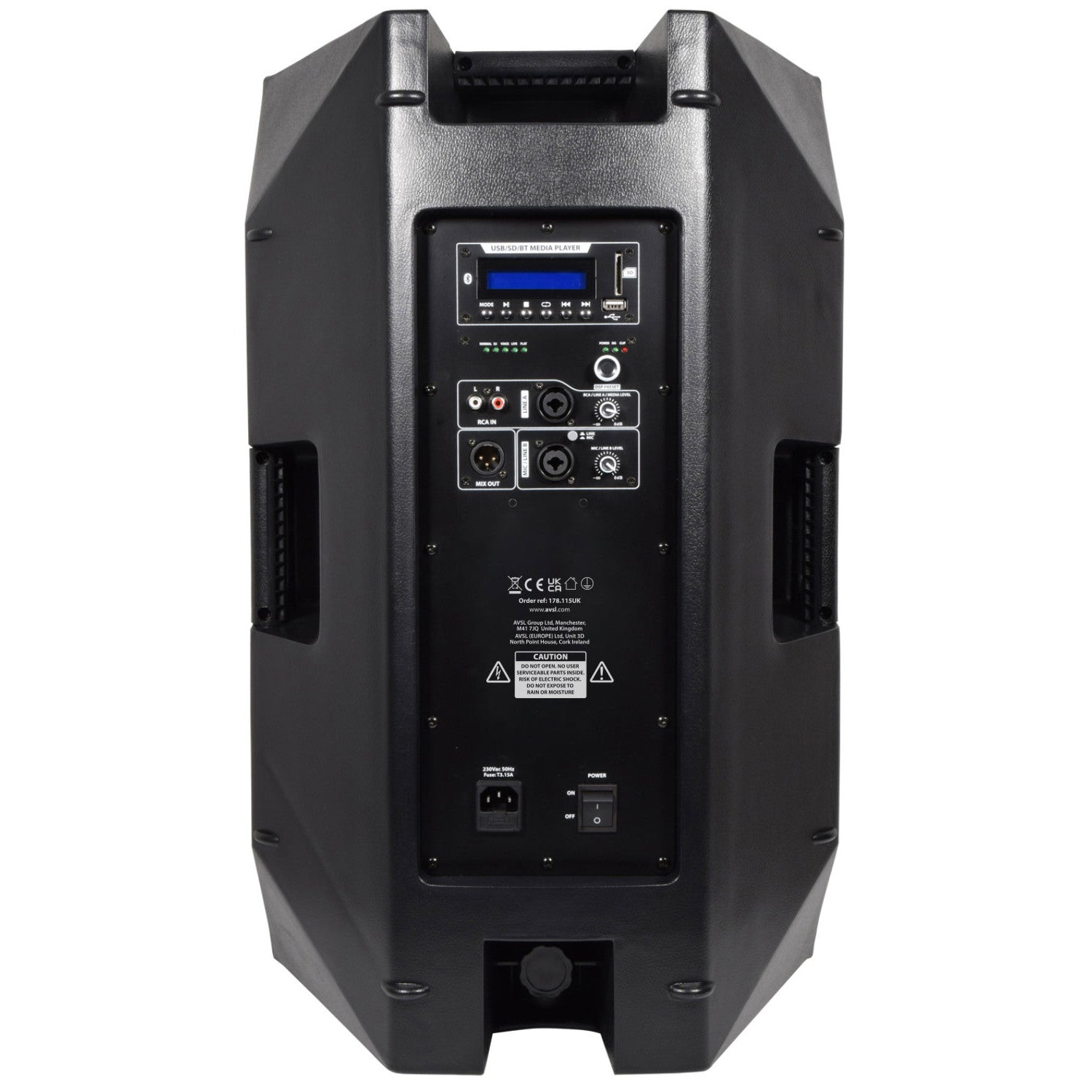 Citronic CASA Active PA Cabinet with DSP, USB/SD & Bluetooth