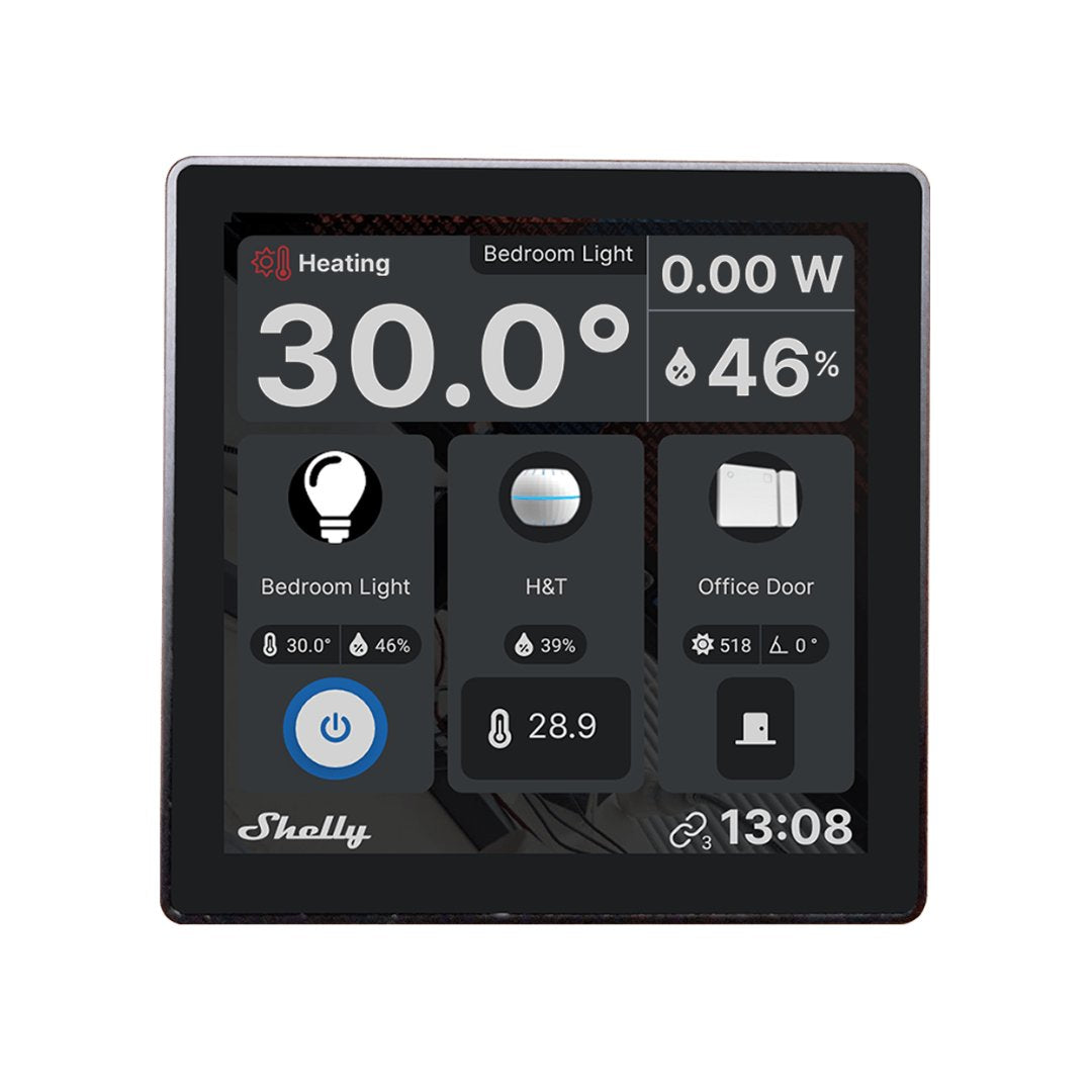 Shelly Wall Display with BLU H&T Temperature & Humidity Sensor