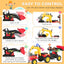 HOMCOM Kids Pedal Go Kart Ride On Toy Excavator Tractor with Moving Bucket & Removable Digger for 3 - 6 Years - maplin.co.uk