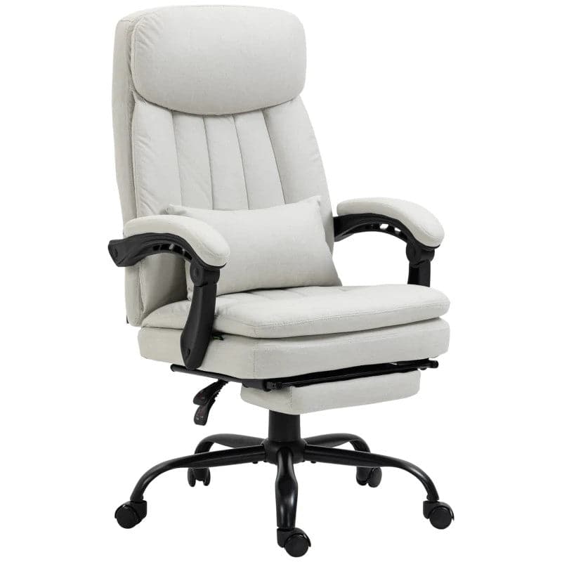 ProperAV Extra Ergonomic Adjustable Reclining Office Chair with 6-Point Vibration Massage, Lumbar Heating & Footrest - maplin.co.uk