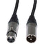Citronic Retro Braided XLR Female to XLR Male Microphone Lead - Black