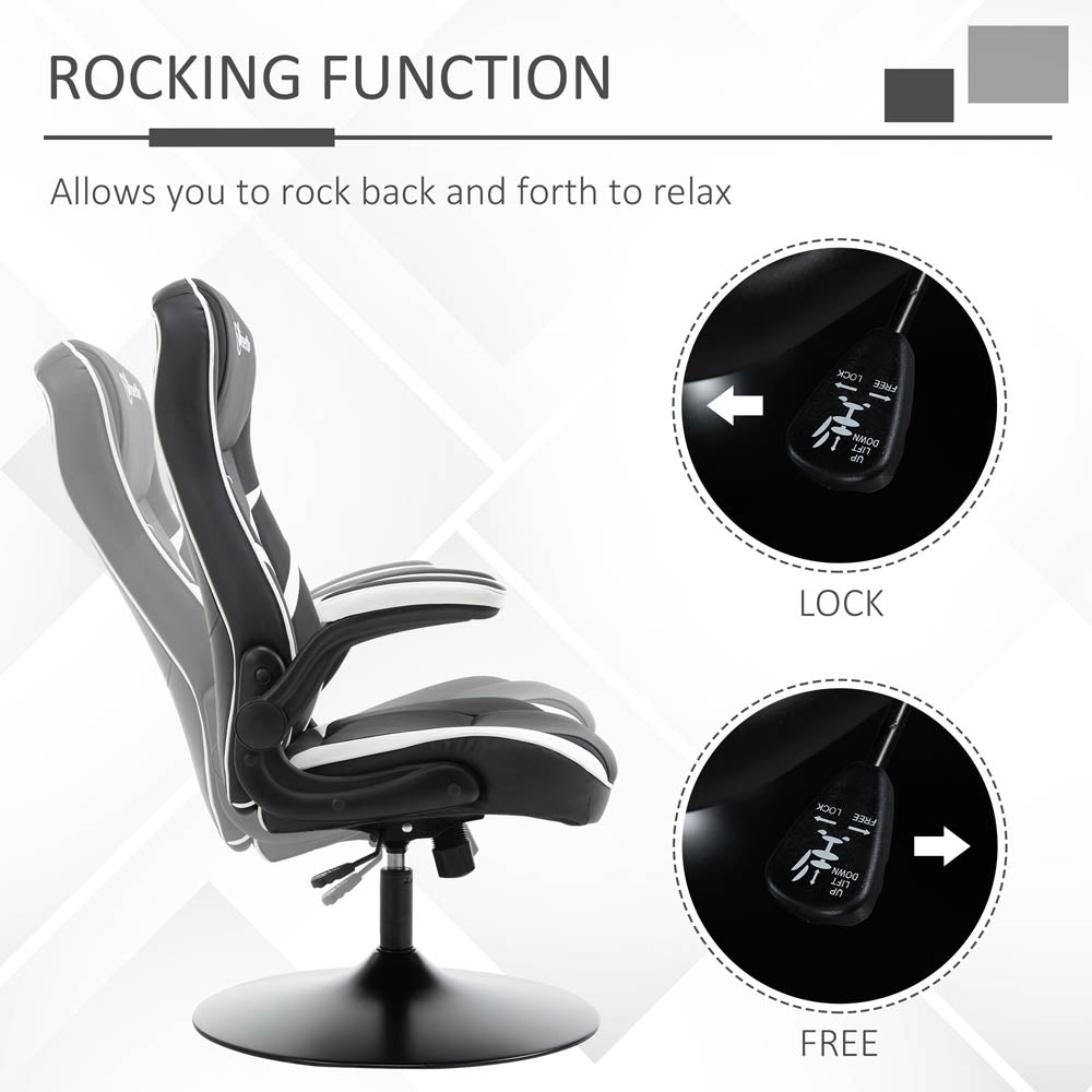 Maplin Plus Faux Leather Ergonomic Adjustable Gaming Chair with Pedestal Base - maplin.co.uk