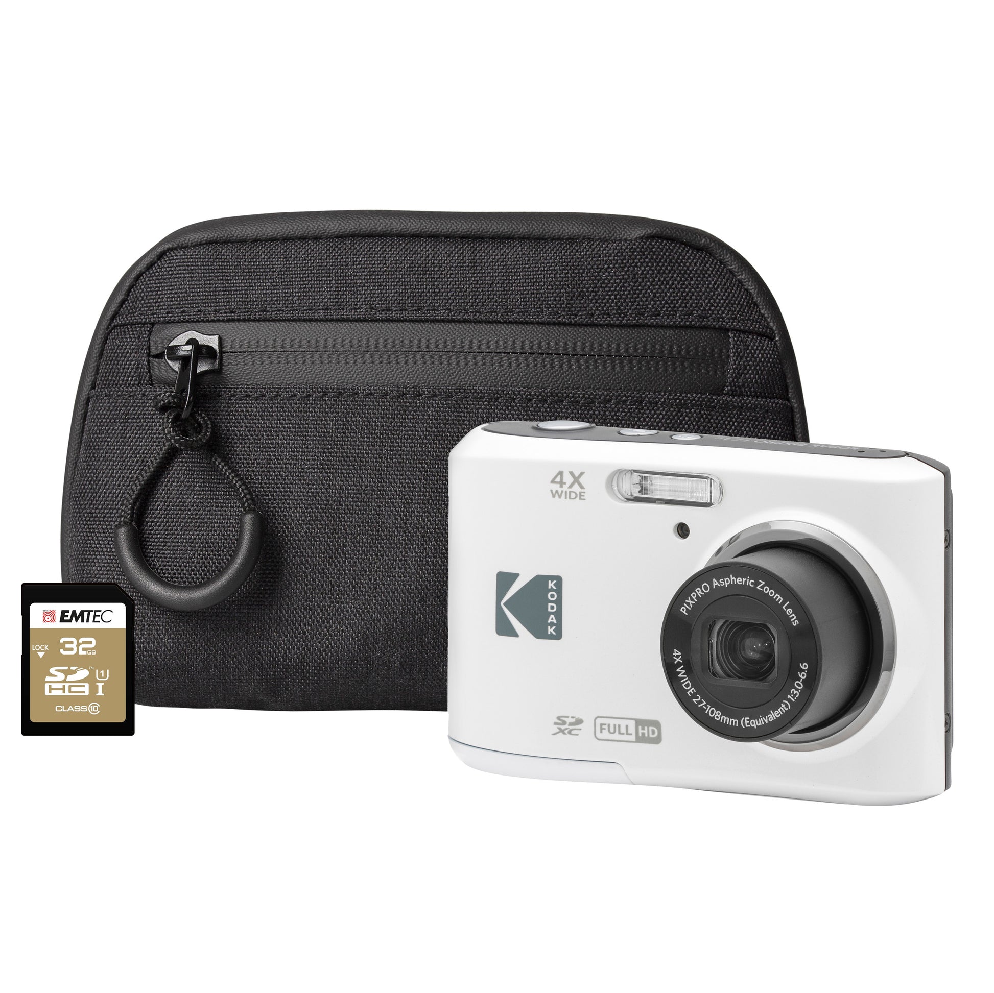 Kodak PIXPRO FZ45 16MP 4x Zoom Compact Camera Camera + 32GB SD Card + Compact Case