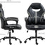 Maplin Plus Faux Leather Adjustable Swivel Gaming Chair - Black