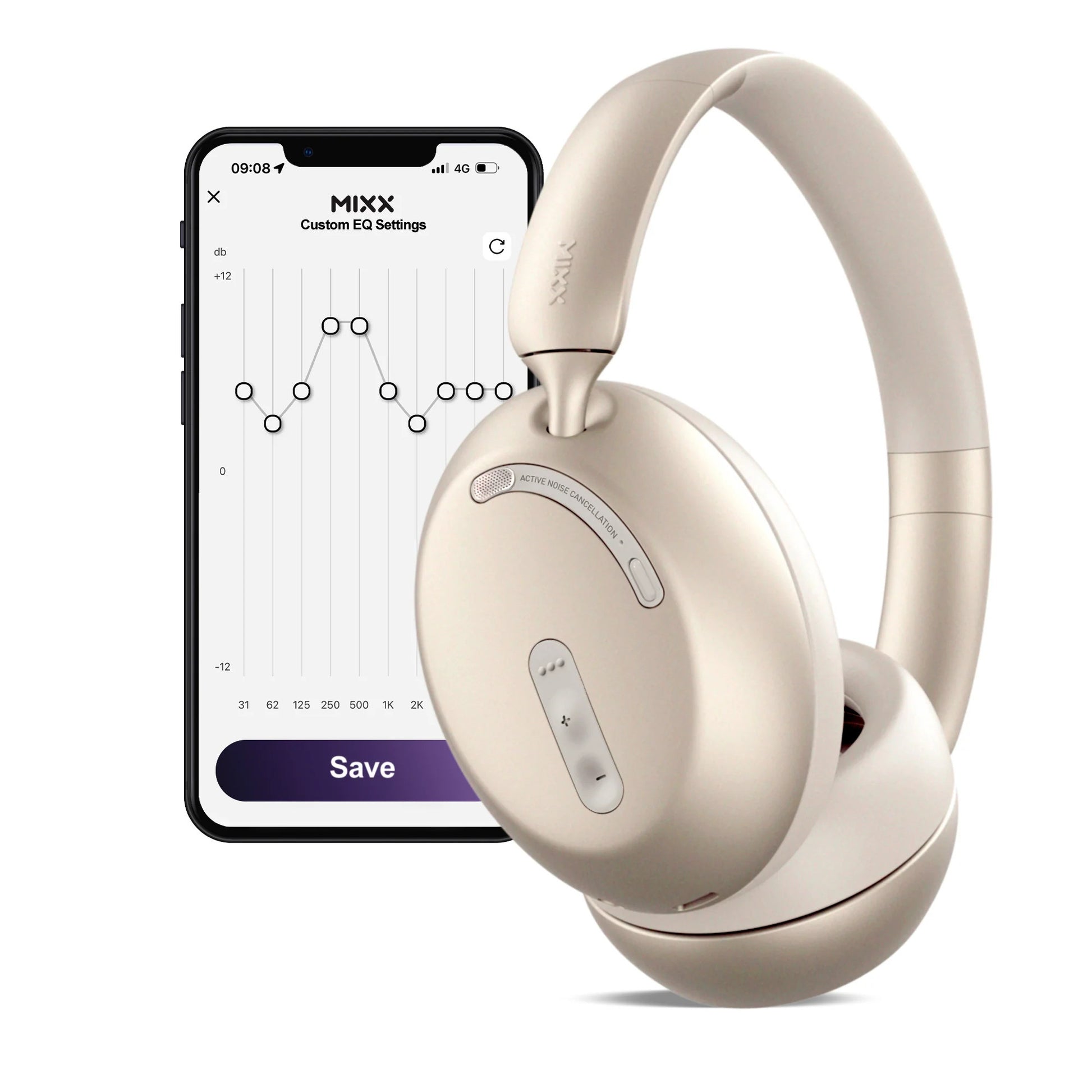 Mixx StreamQ D3 ANC Over Ear Wireless Headphones