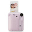 Fujifilm Instax Mini 12 Instant Camera with LED String Lights, Glitter Case & Lavender Film - Lilac Purple