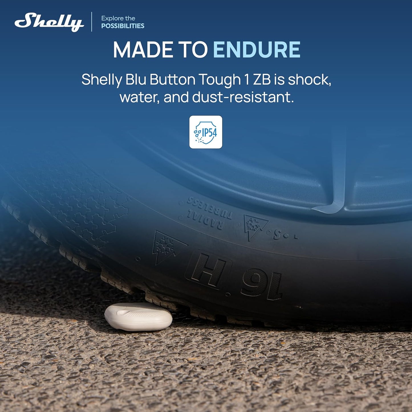 Shelly BLU Button 1 Tough ZB Bluetooth & Zigbee Smart Button